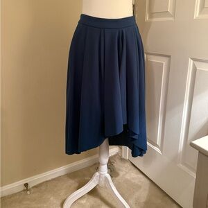 Zara Deep Blue Asymmetrical ruffle trim skirt. Size:S
